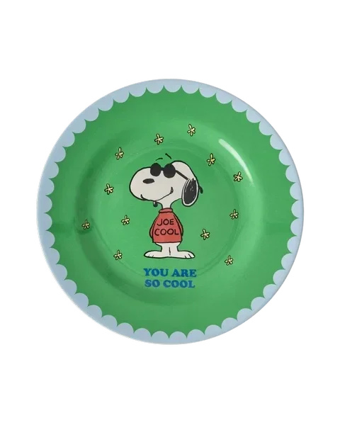 Kinderbord - Groen - Snoopy print