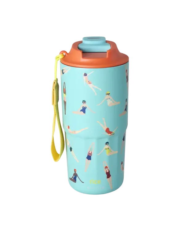 Roestvrijstalen Thermobeker - Retro swimster