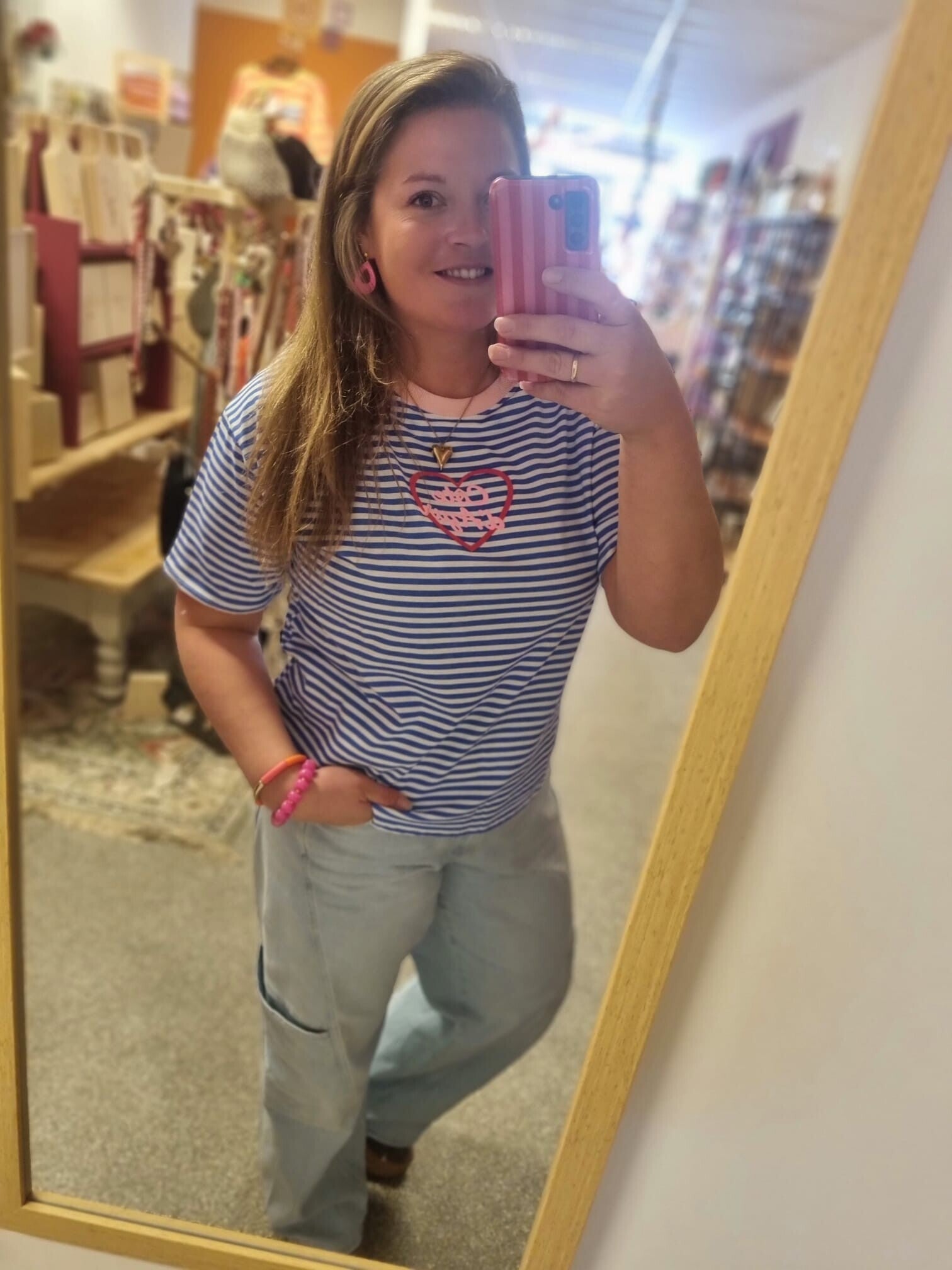 T-shirt streep Cote d'Azur - blauw