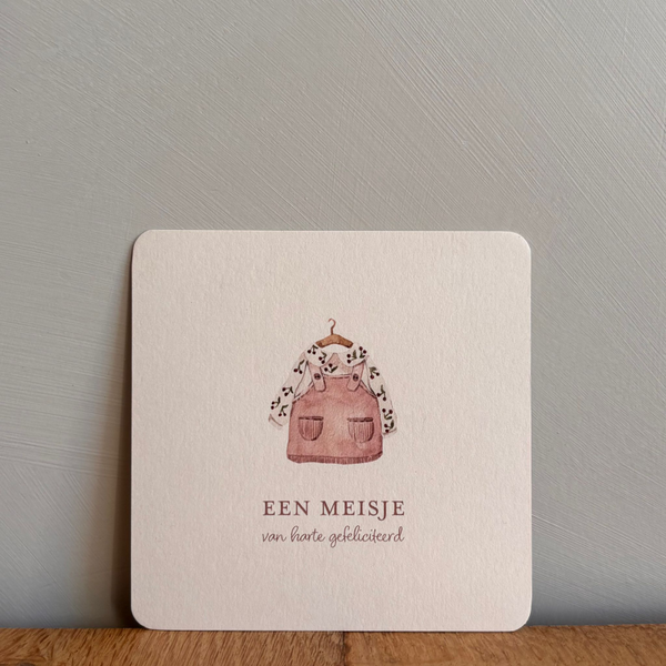 Kaart een meisje | Gefeliciteerd