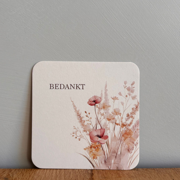 Kaart bloemen | Bedankt