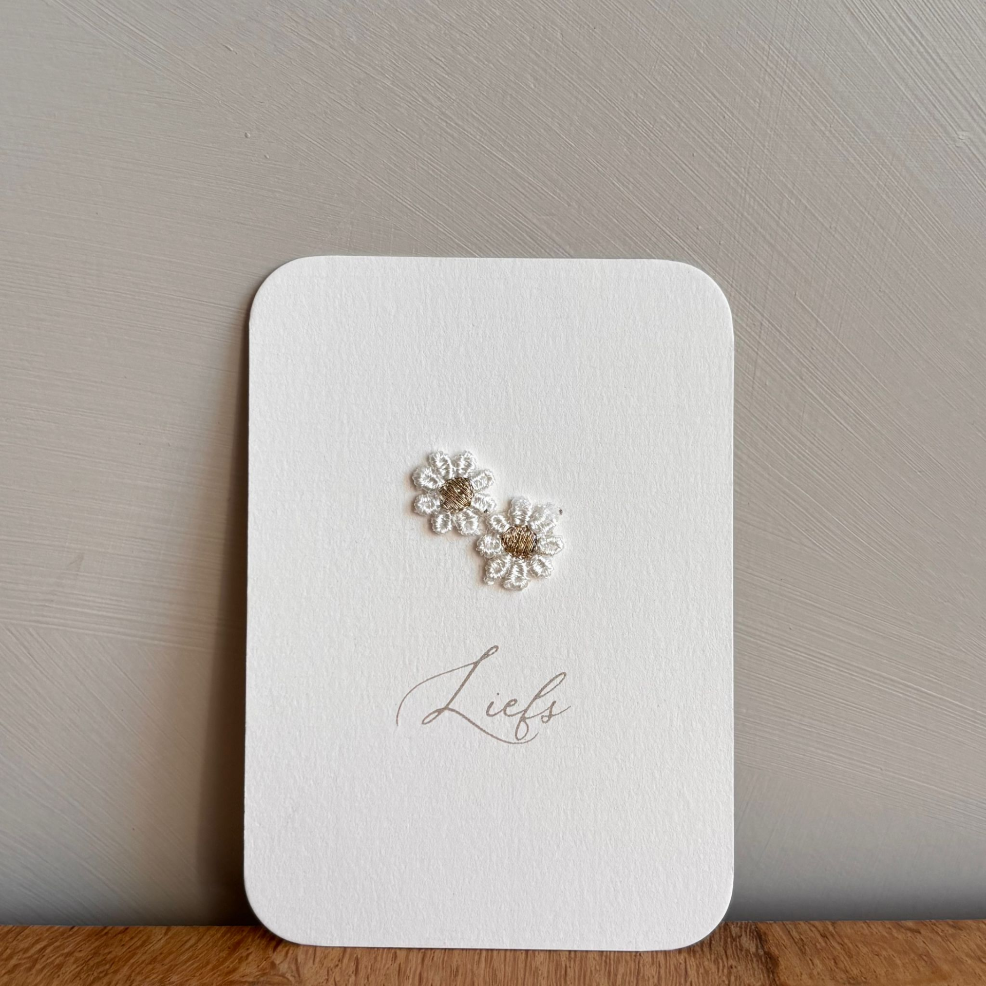 Kaart gehaakte bloemetjes  | Liefs