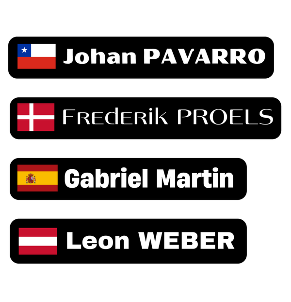 Stickers Nom + Prénom Modèles 5, 6, 7, 8