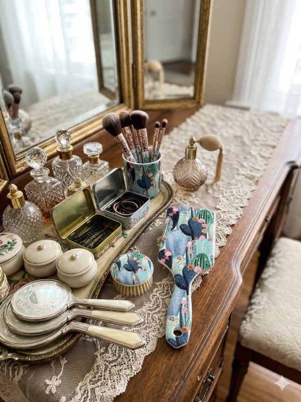 Decorative Cushion Detangling Paddle Brushes – Southwestern & Western Designs