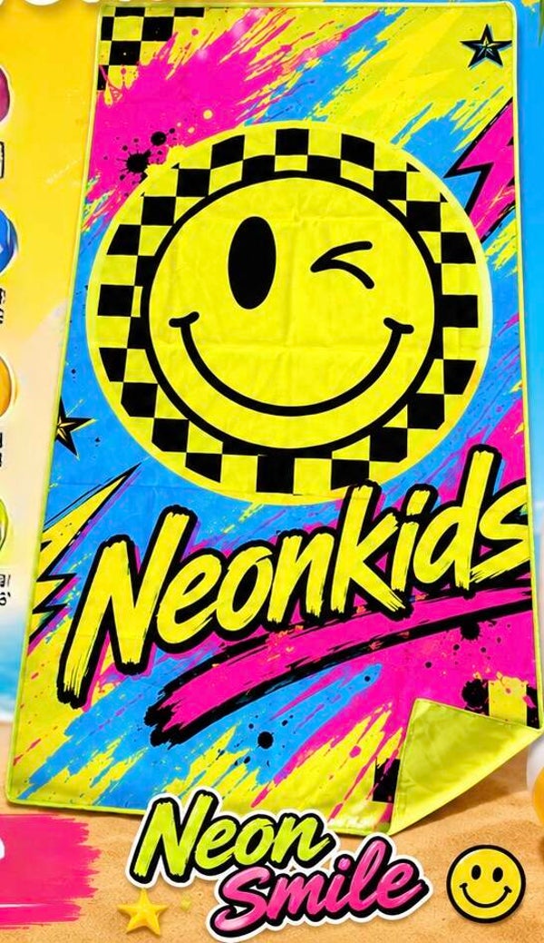 Neon Smile Microfiber Towel