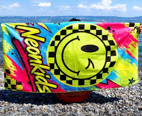 Neon Smile Microfiber Towel