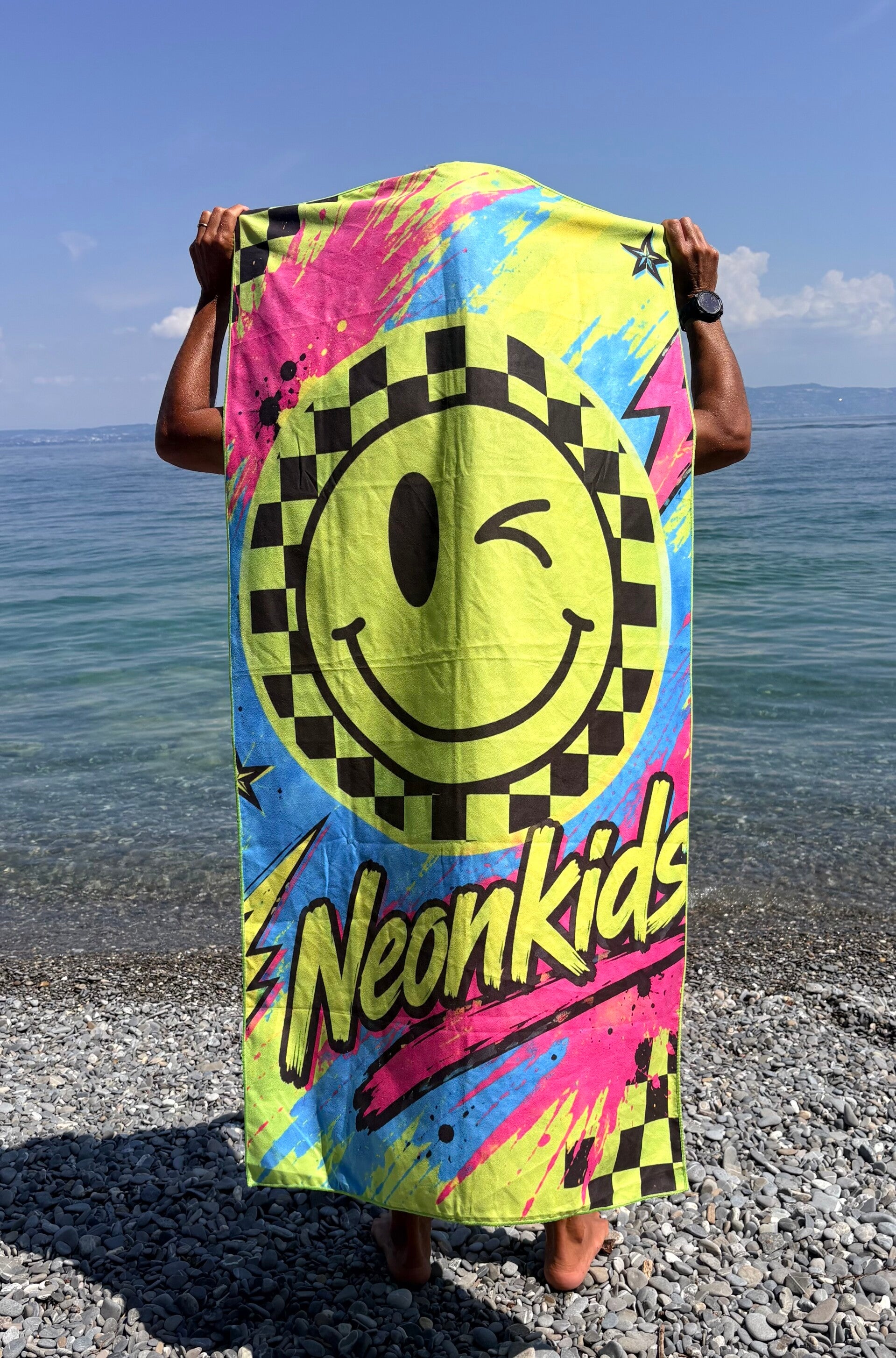 Neon Smile Microfiber Towel