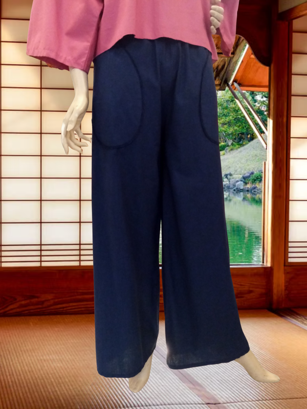 PANTALON FEMME LARGE  100 % COTON CREE ET FABRIQUEE A BERGERAC