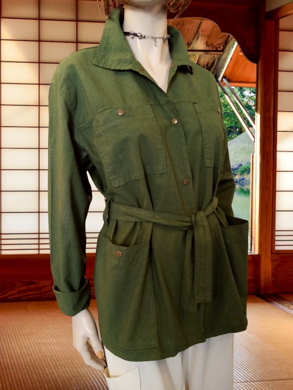 VESTE SAHARIENNE FEMME 100 % COTON CREEE ET FABRIQUEE EN FRANCE