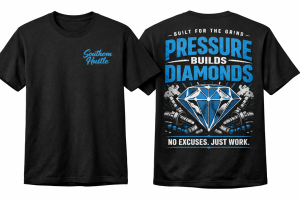 Pressure Builds Diamonds T-Shirt | Southern Hustle Work Ethic Apparel