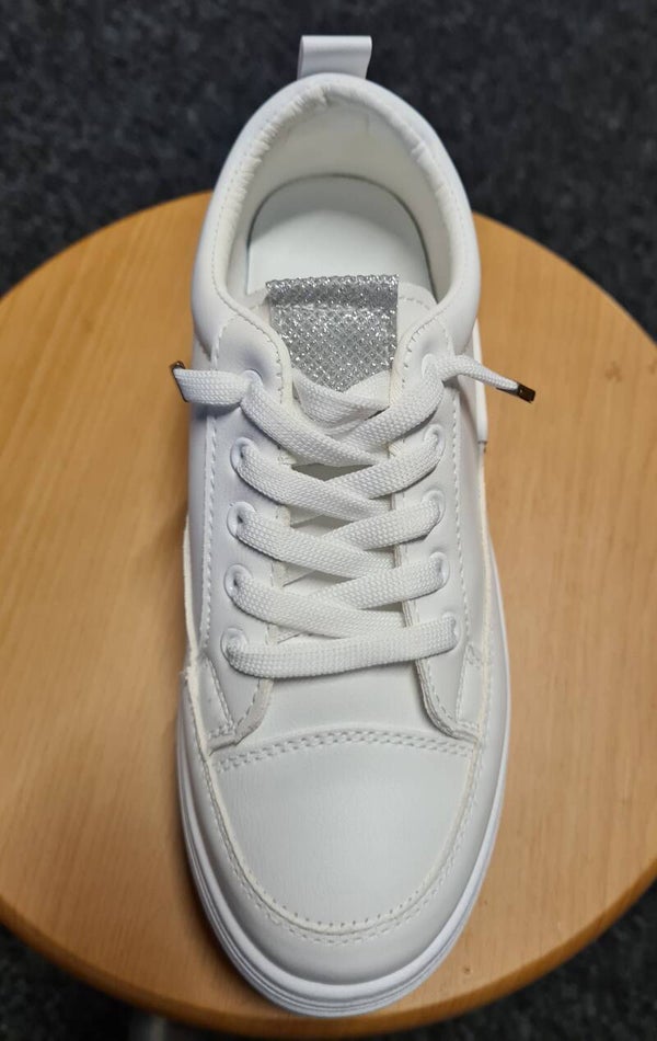 Sneaker wit met glitter
