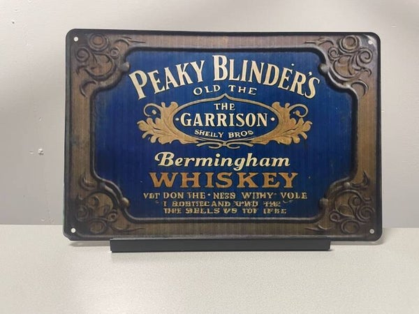 Peaky Blinders Whiskey reclamebord
