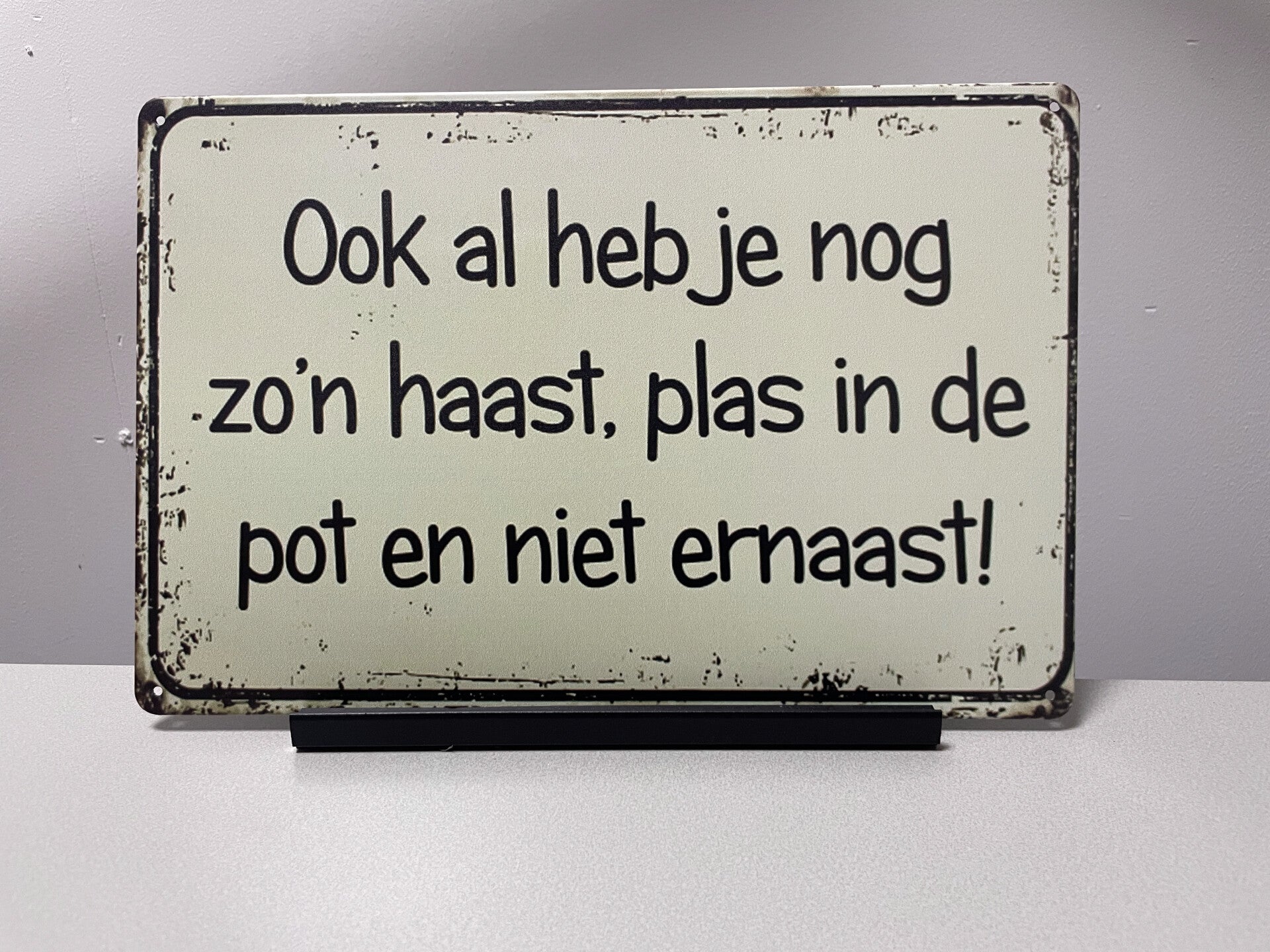 Plas in de pot tekstbord bord (Old Look)