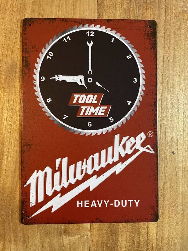Milwaukee Tool Time metalen reclamebord / wandbord (Old Look)