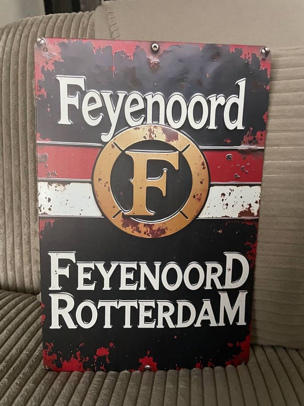 Feyenoord , metalen tekstbord (Old Look)