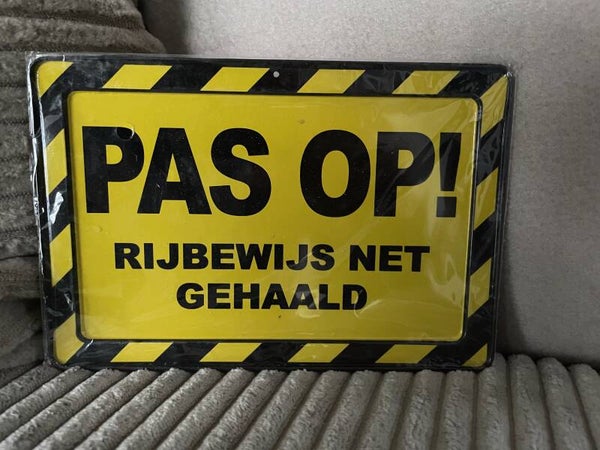 Rijbewijs net gehaald, metalen giftcard