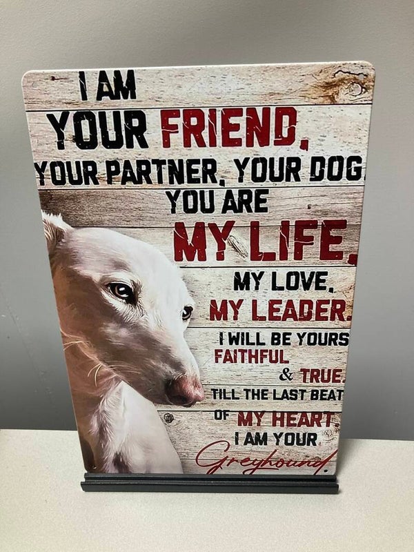 Greyhound  metalen tekstbord / wandbord (Old Look)