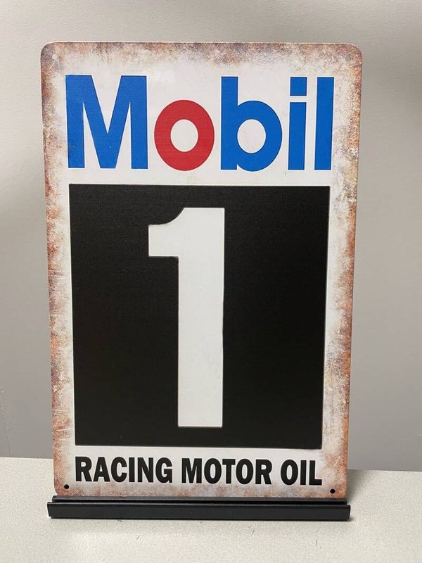 Mobil 1 metalen reclamebord / wandbord (Old Look)