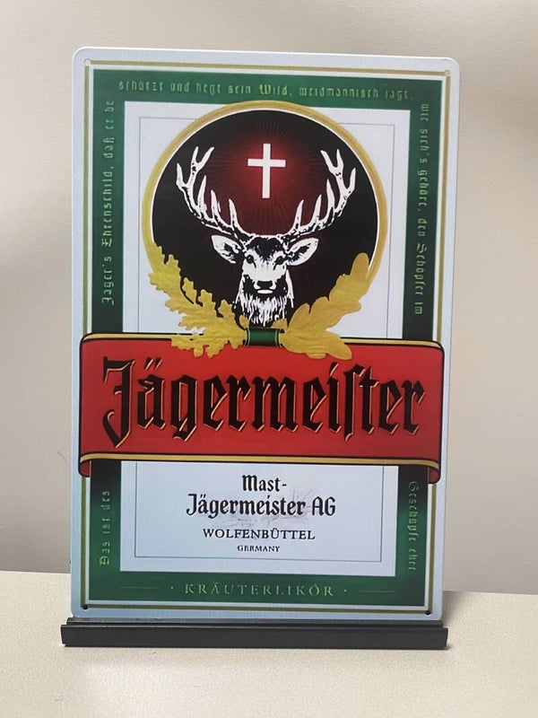 Jagermeister metalen reclamebord (Old Look)