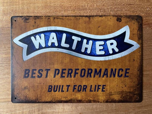Walther metalen reclamebord / wandbord (Old Look)
