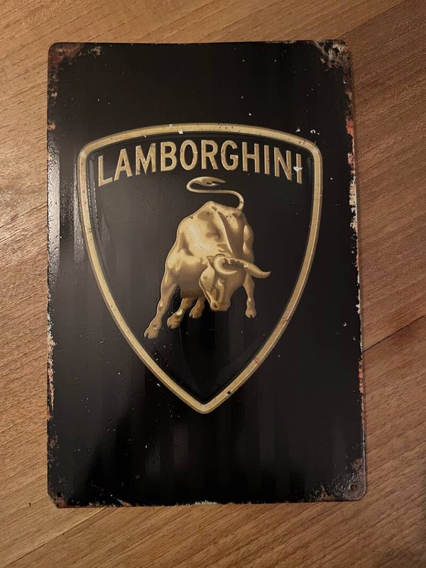 Lamborghini metalen reclamebord / wandbord (Old Look)
