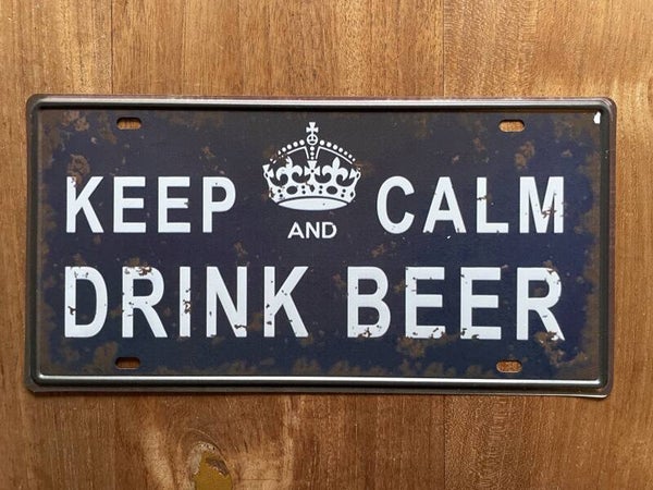 Keep Calm And Drink Beer wandbord (Old Look)