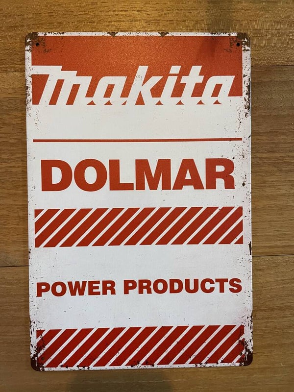Makita Dolmar Power Products metalen reclamebord / wandbord (old Look)