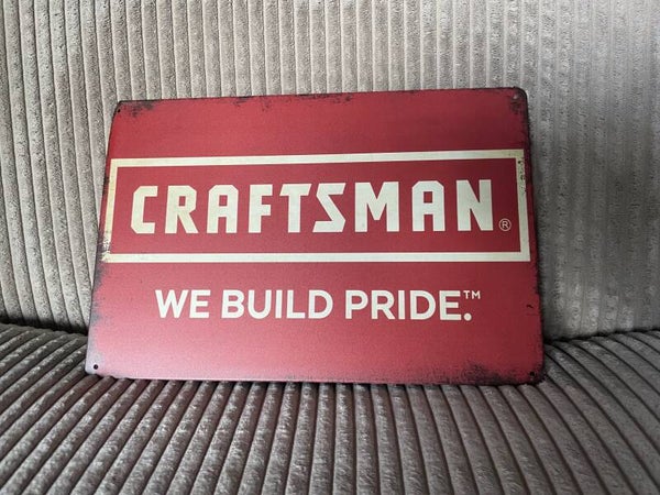 Craftsman , we build pride metalen reclamebord / wandbord (Old Look)