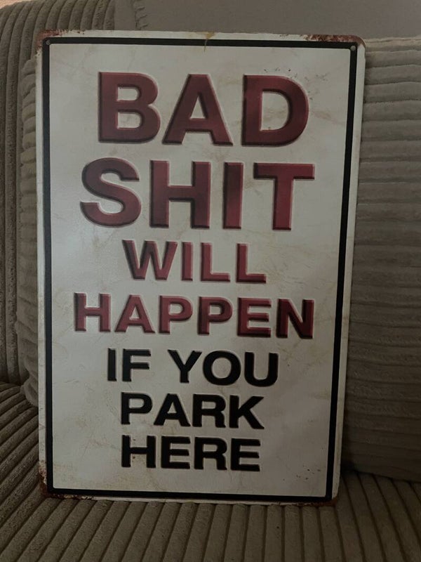 Bad Shit metalen tekstbord/reclamebord (Old Look)