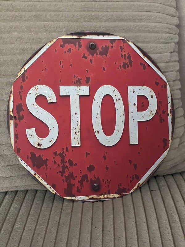 STOP verkeersbord/ tekstbord (Old Look)