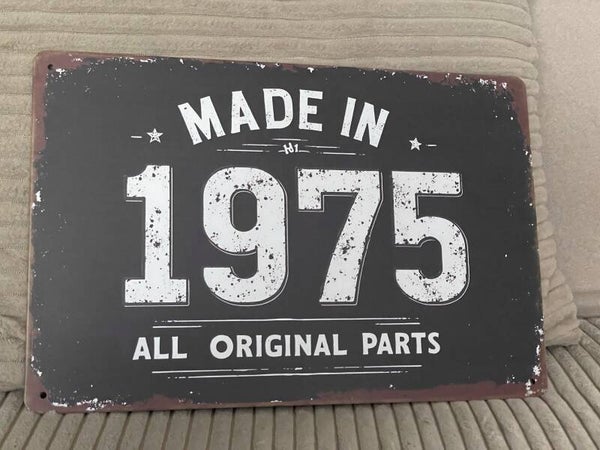 1975 tekstbord / wandbord (Old Look)