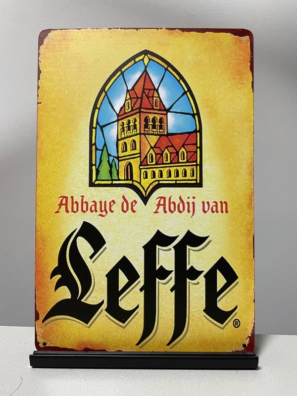 Leffe bier metalen reclamebord (Old Look)