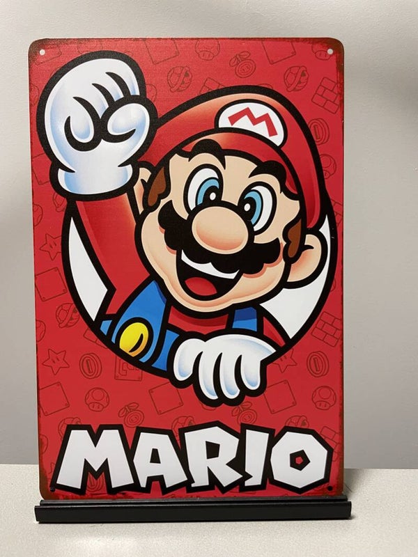 Nintendo Mario metalen reclamebord / wandbord (Old Look)