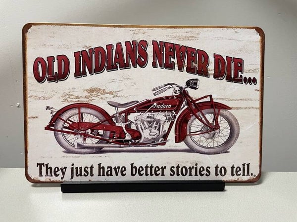 Indian Old  metalen reclamebord