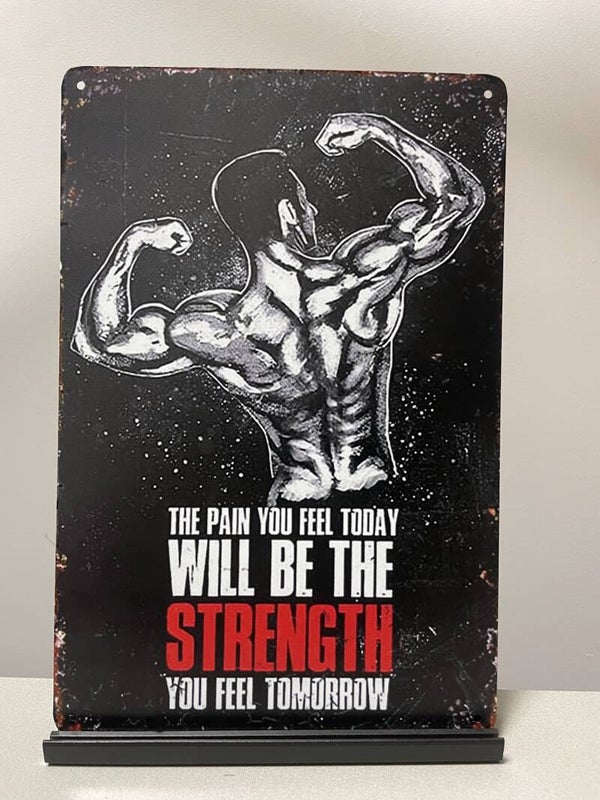The pain you feel today , metalen tekstbord (Old Look)