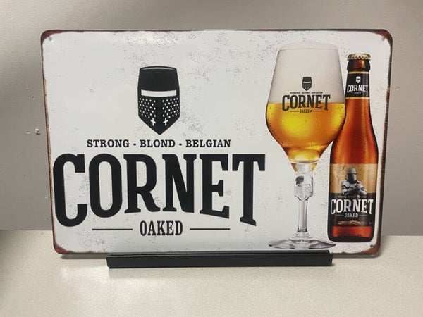 Cornet bier metalen reclamebord / wandbord (Old Look)