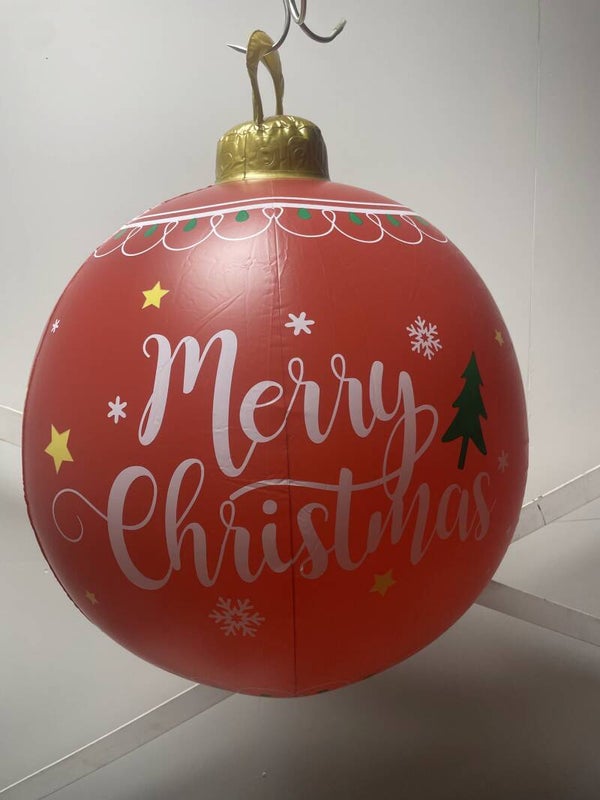 Grote Kerstbal, Merry Christmas  (60cm) met opdruk voor binnen en buiten