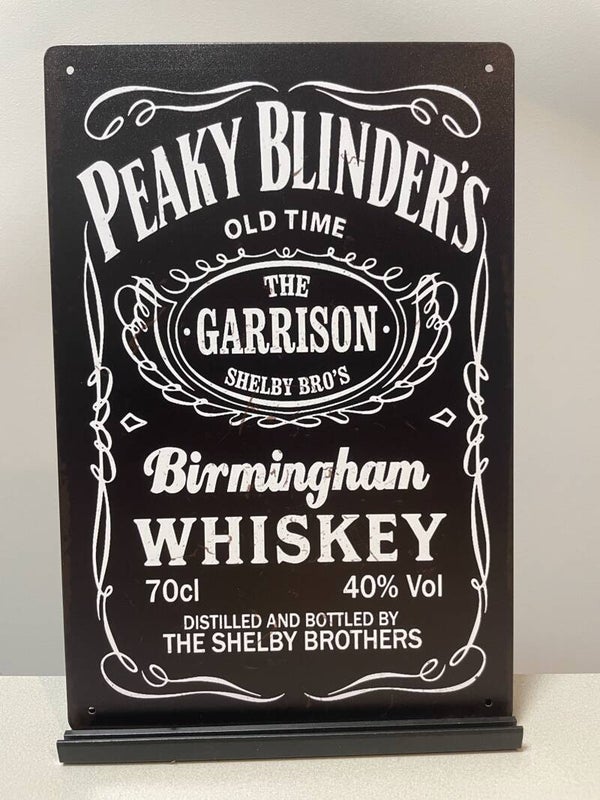 Peaky Blinders Whiskey reclamebord