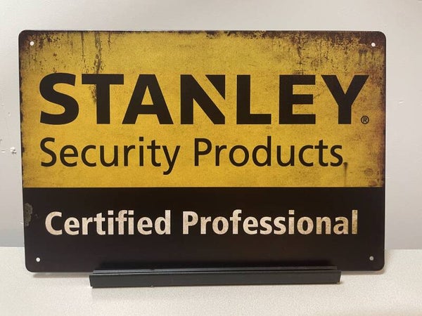 Stanley Security Products metalen reclamebord (Old Look)