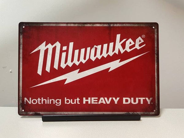 Milwaukee Nothing But Heavy Duty metalen reclamebord / wandbord (Old Look)