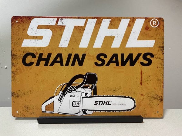 Stihl chain saws metalen reclamebord (Old Look)