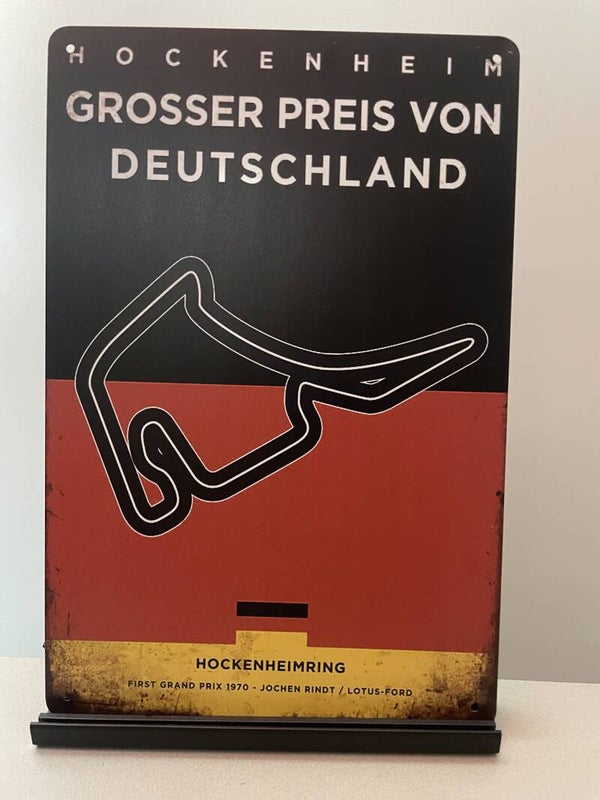 Formule 1 Hockenheim Duitsland metalen wandbord (Old Look)