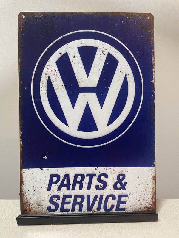VW Parts & Service metalen reclamebord / wandbord (Old Look)