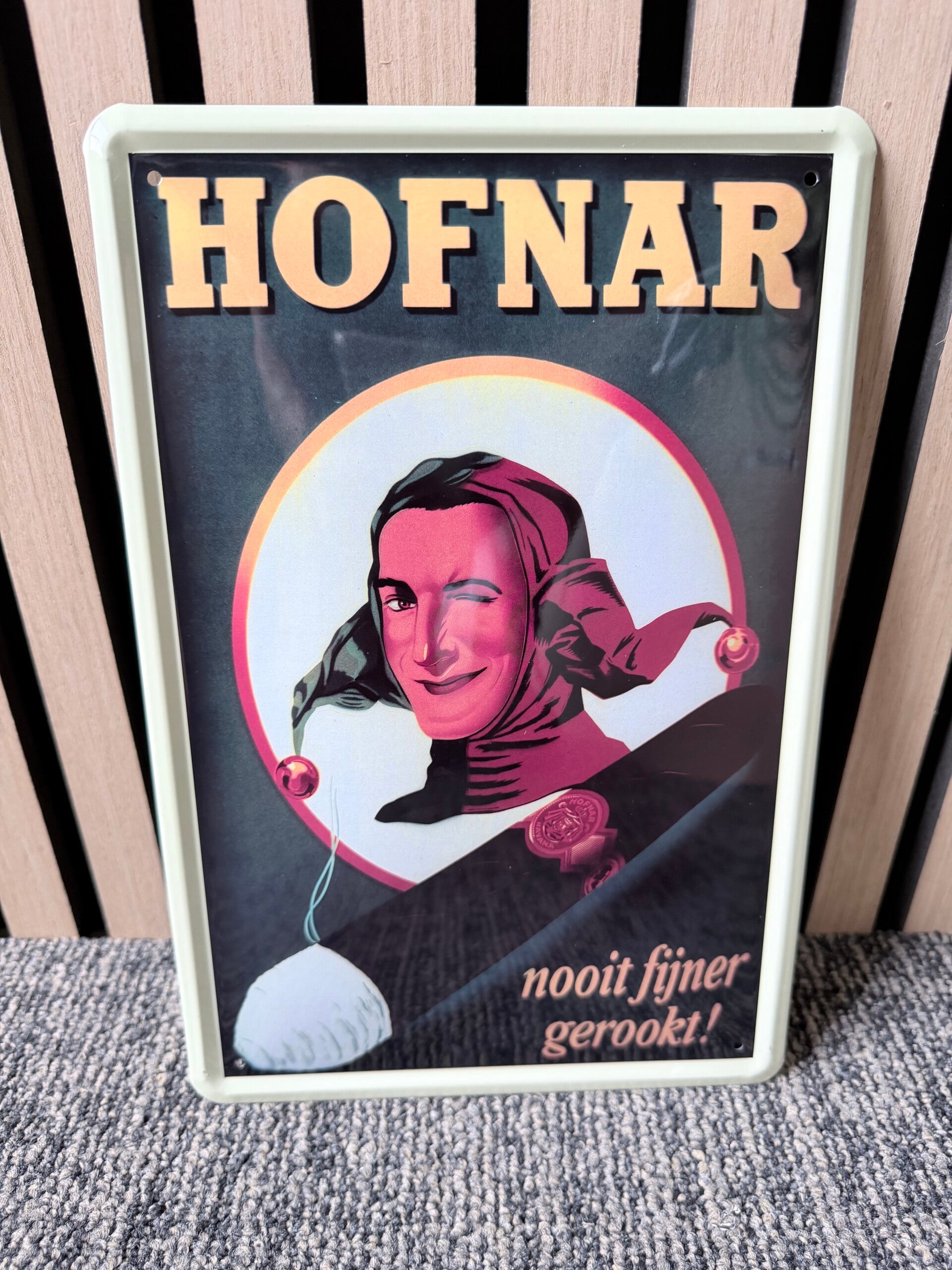 Hofnar sigaren metalen reclamebord (old look)