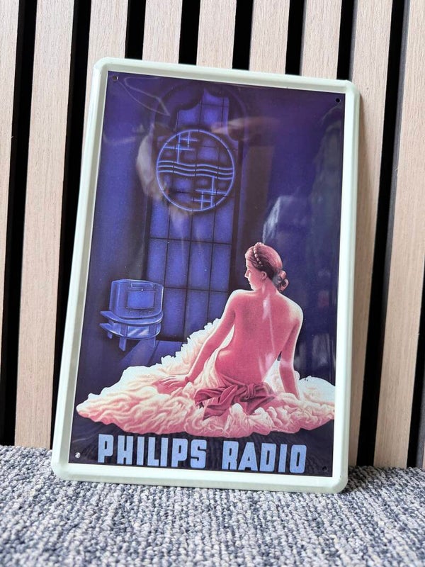 Philips Radio metalen reclamebord (Old Look)