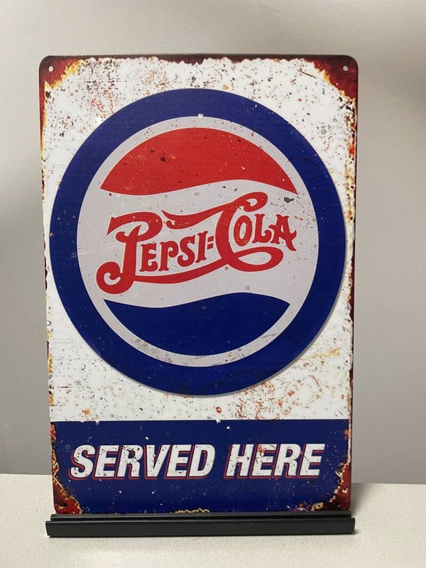 Pepsi-Cola metalen reclamebord (Old Look)
