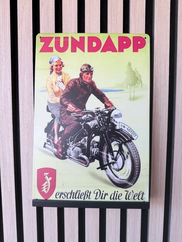 Zundapp , metalen reclamebord