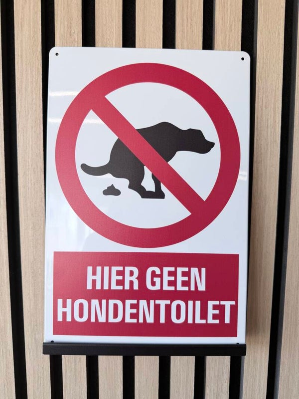 Hier geen hondentoilet, tekstbord