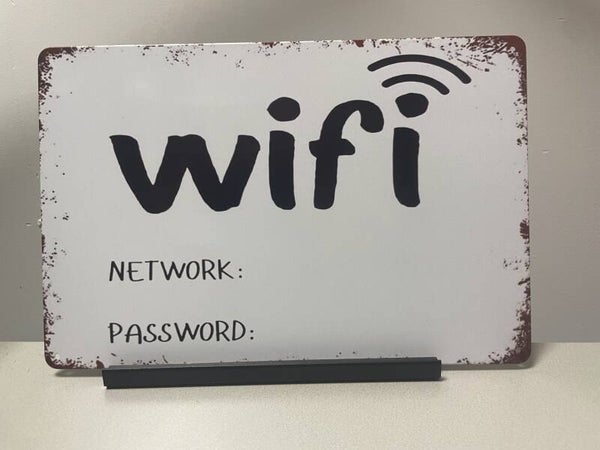 Wifi metalen tekstbord (Old Look)