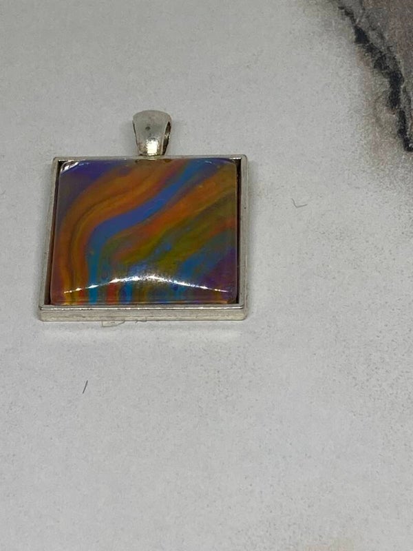 Hand made hangertje vierkant  (86)